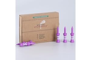 Putt Pursuit Bamboo Castle Golf Tees (Pack of 30) - Consistent Ball Height & Reduced Friction - Biodegradable & Sustainable - Available in Vibrant Color Options - Sizes 25, 35, 45, 50 & 60 (mm)