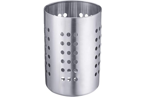 Westmark Bestick/Redskapshållare, rund, diameter: 6.8 cm, höjd: 10.3 cm, rostfritt stål, silver, 69002211