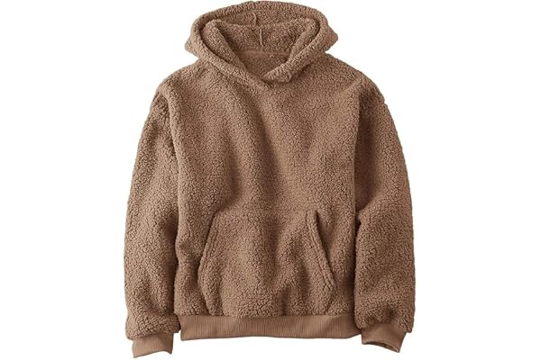 Haloumoning huvtröja barn teddy fleece huvtröja unisex varm sherpa tröja flickor pojkar vinter plysch tröja med fickor
