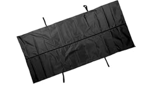 LUQEEG Black Emergency Cadaver, Transport Stretcher for Dogs, Body Bag Stretcher Combo Emergency Animal Carrier with Safety Strap 210D Waterproof for Funeral Hospital Transportation (210 * 75CM)