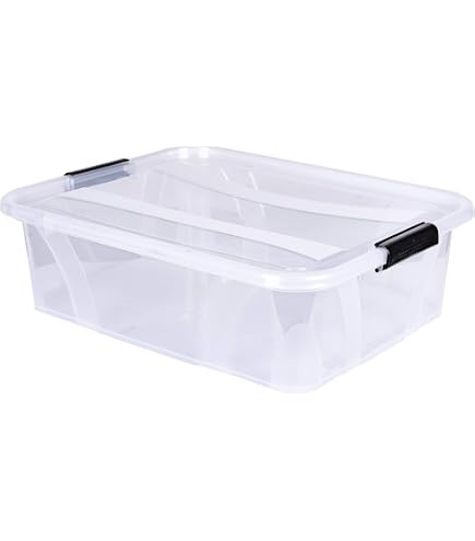 Kis Aufbewahrungsbox Bi Box 26 Liter - Grau-transparent, 55x35x19 Cm, Mit Sichtfenster Und Ergonomischem Griff