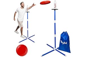 Toyfel Frisbee Jeu Exterieur – Jeu Exterieur Enfant Jardin & Adulte avec Bouteilles – Freesbee Enfant Disque Volant Jeu Sable & Jardin – Jeu Exterieur Adulte & Jeu de Lancer Enfant Set Miles
