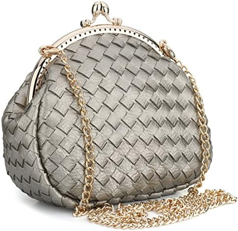 Evening Clutch Bag for Women Leather Shoulder Handbag Messenger Purse Bags with Adjustable Strap