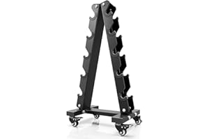 YOLEO Dumbbell Rack - 3 Tier & 5 Tier Compact Weight Rack for Dumbbell, Kettlebell, Barbell, Heavy Duty Weight Storage Organizer, Space-Saving Dumbbell Storage Stand Holder for Home Gym - 1100LBS
