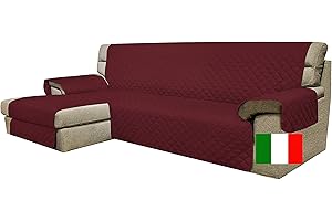 Moonange - Funda para Chaise Longue 3 Plazas - Asiento de 240 cm - Impermeable, Reversible y Antimanchas - Protector de Muebles Antideslizante y Resistente a los Arañazos - Color Budeos