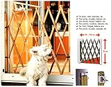 IB-Style – Absperrgitter für Hunde „LIN“ – 60 – 108 cm | Buche massiv | Weiß oder Natur | Tor Ziehharmonika Türgitter Zaun Absperrung Hindernis Haustiere – NATUR - 6