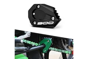 Modeer Compatible avec Z900 2017-2025 Moto Support CNC Plaque d'extension Béquille latérale Pad z 900 z900 (noir)