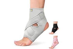 Bracoo FS10 Attelle de Cheville Réglable, Chevillère Entorse Néoprène Respirante, Cheville Droite ou Gauche, 1 pièce