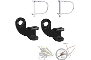 Gfamous 2 stycken cykelsläpvagnskoppling för släpvagnar, cykeldragkrok med säkringsstift, universell cykeldragkrok, adapter för barnsläpvagn, cykelsläp, släpvagn, släpvagn