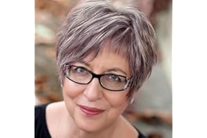 Becus parrucche diritte pixie corte a strati sintetici con frangia per cosplay parrucca quotidiana di Halloween (radice ombre, marrone scuro misto)