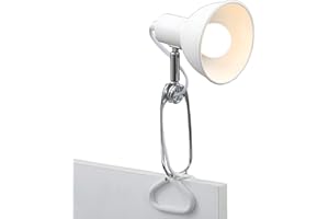 ‎BRILONER Briloner Leuchten Lampa zaciskowa, lampa zaciskowa, 1x E14, maks. 8 W, w zestawie przełącznik kablowy, głowica punktowa obrotowa i wychylna, metal biały chrom, 305x110x130 mm