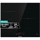 Hisense HI6311BSCE - Induction Hob, 29 cm, Vitroceramic, 3 Burners, 7200W, Fast Heating Power Boost, Touch Contol, Expandable
