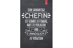 Eine großartige Chefin: Schönes Abschiedsgeschenk für die Chefin | Liniertes Notizbuch im DIN A5 Format mit 120 Seiten | Jobwechsel Geschenk Lieblingschefin | Alternative zur Karte für den Abschied
