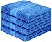 Produktbild leevitex 4er Pack Frottier Handtücher Set 50x100cm - Qualität 500 g/m² - 100% Baumwolle in 19 modernen Farben (Royalblau/Königsblau)