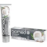 BIOMED Superwhite 97% Natural Whitening Toothpaste Enamel Strengthener Coconut Flavor Vegan Friendly SLES Free 100g