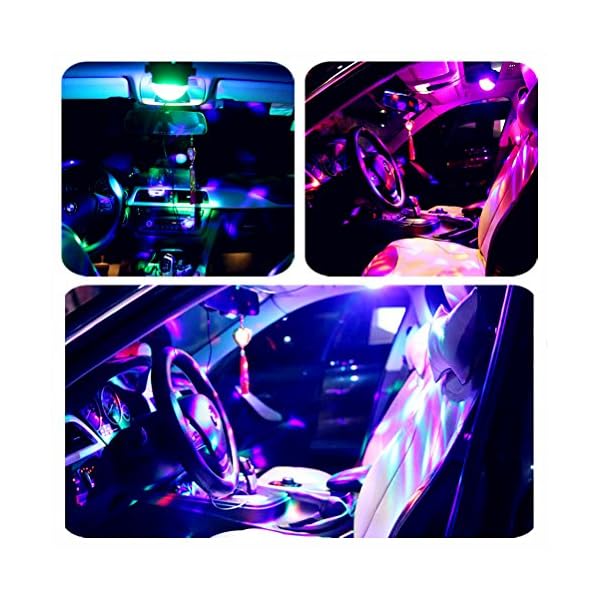 NIUBIEER Disco lights Glitter Ball 3W RGB LED Strobe Light Music Activated Party Lights Glitter Ball with Remote Control,Mini Mirror Ball Rotating Effective lighting for Home Birthday Party,KTV,Bar - Image 9