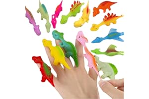 GAHWA Schleuder-Dinosaurier-Fingerspielzeug, Slingshot Dinosaur Finger Toys, Lustige Fliegende Dinosaurier Schleuder Spielzeug, Dinosaurier Partyspielzeug für Kinder, Geschenkspielzeug (10 PCS)