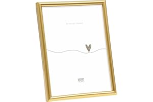 Deknudt Frames - Cadre photo en résine pour photo 10x15cm - doré - pour accrocher ou poser - pour affiches ou posters - S011A4 10x15