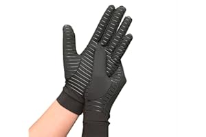 HOTCAKES Copper Compression Gloves Therapy - Copper Infused Arthritis Gloves For Women And Men Offers Hand Support For Carpal Tunnel, Raynauds and Provide Arthritis Pain Relief For Hands (M)
