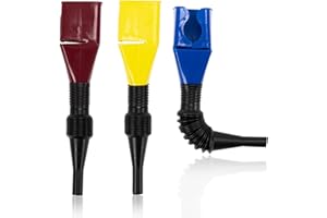 BAFIWU 3pcs Flexible Fuel Funnel, Small Plastic Retractable Funnel for Petrol, Universal Car Portable Oil Funnel With Hose, Multi-Function Snap Funnel for Motorcycle Car and Household Use