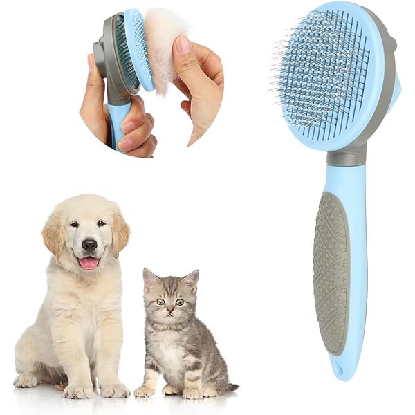 Spazzola Per Cani E Gatti Vinabo - Autopulente, Con Pulsante, Per Pelo Lungo E Corto - Foto 6