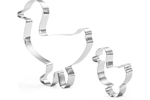 PANSIBY 2 Stück Martinsgans Ausstecher, Gans Ausstechform Set Hherbst, Die Größen der Keksformen sind Groß 17cm und Klein 9cm