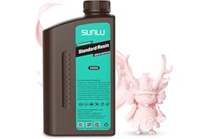 SUNLU 3D Drucker Resin 1KG, 405nm UV Härtendes Standard Photopolymer Schnellharz für 4K/8K LCD/DLP/SLA 3D Druck, Hohe Präzision, Geringe Schrumpfung, Kirschrosa 1000g