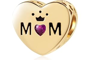 CRISNATA Argent sterling 925 Émail fête des mères Charms, Mère père fille fils soeur marraine nana grand-mère femme mari perles, convient au bracelet à breloques européen, cadeaux d'anniversaire de noël pour