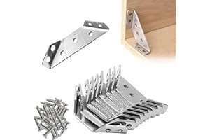 ONLYNERY connecteurs d'angle universels en acier inoxydable pour meubles, Lot de 10/20/ 30 Connecteur d'angle universel pour meubles en acier inoxydable, Support d'angle en acier inoxydable, Support d'angle