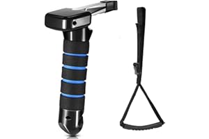 SIGANDG 2 PCS Manija De la Puerta Del Coche para Ancianos, Asa De Soporte para Automóvil, Manija de Asistencia para Automóvil para Personas Mayores, Manija Multifunción(Azul)