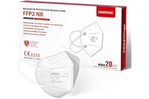 CRAZYCHIC - FFP2 Mask - CE Certified EN149 Respirator Mask - Face Mask Dust Mask - High Filtration 5 Layers Respiratory Mask - Face Mask Individually Wrapped
