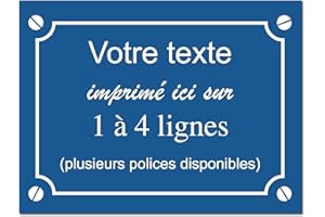 Mygoodprice Plaque de Rue décorative en Aluminium Personnalisée pour intérieur et extérieur 30x20cm Bleu Foncé