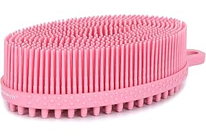 FREATECH Silicone Body Brush - Double Sided Shower Body Brush for Gentle Peeling, Deep Cleansing and Intensive Massage, Care 