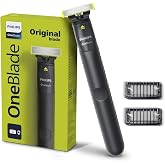 Philips OneBlade QP1424/10 Kırpma, Kenar ve Tıraş, 2 x Tıklamalı Anız Tarağı (1, 3 mm), Şarj Edilebilir, Islak ve Kuru Kullan