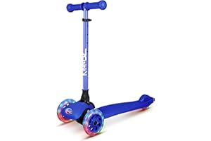 ‎KINNAZ kinnaz ONE, Premium Roller für Kinder ab 3 Jahre, faltbar, Höhe 5fach einstellbar, LED Räder, Ersatzteilservice, Diebstahlschutz, Kinderroller ab 2 4 5 Jahre, Scooter von Deutscher Händler