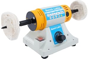 Donened - Bench Polisher, 320W Adjustable Speed Polishing Machine, 800-10000RPM Mini Bench Grinder Polisher, for Grinding and Polishin