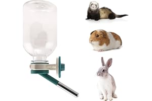 Choco Nose Patented No-Drip Water Bottle/Feeder for Guinea Pigs/Hamsters/Bunnies/Ferrets/Other Small Pets, Critters and Animals -For Cages, Crates or Wall Mount. 300ML. Nozzle 10mm, Green (C128)