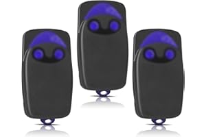 PUISENO 3 Pièces Remplacement pour télécommande NICE, télécommande portail 433,92 MHz 2 canaux, compatible avec Flo1r-s, Flo2r-s, Flo4r-s
