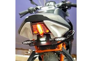 Motoaggrandize Compact Tail Tidy | Fender Eliminator For Ktm Rc 125 | 200 | 390 | Colour: Black [Compatible With Small Number Plates Only]