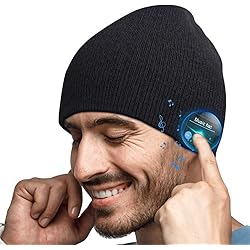 Cappello Bluetooth Idee Regalo Uomo - Cappello Uomo Donna Invernali, Berretto Bluetooth 5.0 Musica Cappello Migliori Regali Natale, Cappello Sportivo da Esterno Campeggio Sci, Ultra Morbidi Lavabili