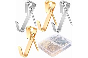 XMBYGEY Picture Hooks Hanging Hooks kit,Picture Hooks Heavy Duty Frame Heavy Hanger with Nails. (Gold-40Pcs silver-40Pcs)