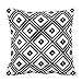 Produktbild Dekorative Quadratisch Schwarz und Weiß Diamant Squares Kissenbezüge Kissen Fällen mit Design Home Sofa Zwei Seiten Zwei Seiten, Colored, 20x20 Inch