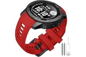 ANBEST Silikon kompatybilny z Garmin Instinct 2, sportowy zamiennik do Garmin Instinct 2/Instinct/Instinct Esports/Instinct Solar dla mężczyzn i kobiet