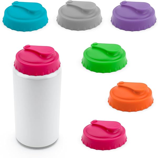 Tappi Per Lattine Riutilizzabili - 6 Pezzi Colorati, Anti-Insetti E Polvere, Per Bibite E Birra - Foto 6