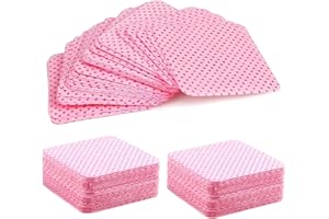 ZORVYN 100 Pezzi Cotone Unghie Rosa Non Pelucchioso per Cleaner Unghie Sgrassatore Gel Smalto Semipermanente Remover Semipermanente Unghie Manicure Professionale
