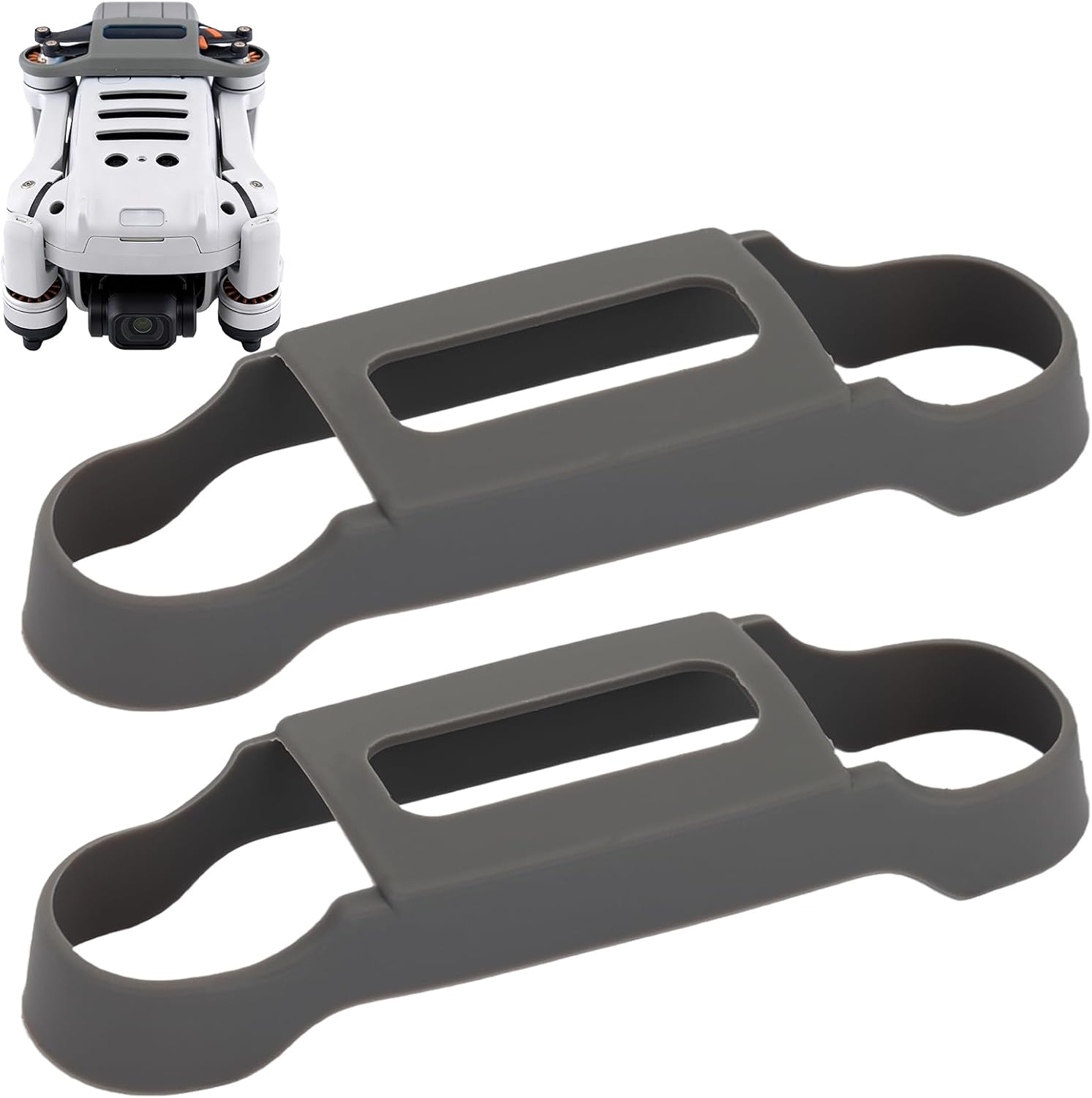 Mini 4K Hélice Correa de Soporte, 1 par de soportes para hélices de drones, accesorios de silicona, protección de hélices, estabilizador para DJI Mavic Mini/4k/2 se/Se/Mini 2 (gris)