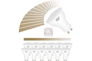 GY Ampoules LED GU10 Dimmable via Variateur, 7W (Eq. 60W) 530LM 4000K Blanc Neutre, 120° Large Faisceau, Ampoule GU10 LED Lot de 12