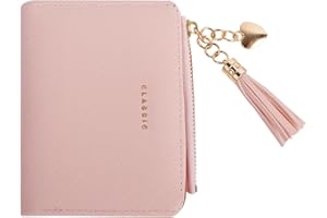 Moorle Geldbeutel Damen, Kleine Damen Geldbörse, PU Leder Portemonnaie mit Multi Slots, Mini Münzfach Portemonnaie mit Kreditkartenetui für Frauen Mädchen