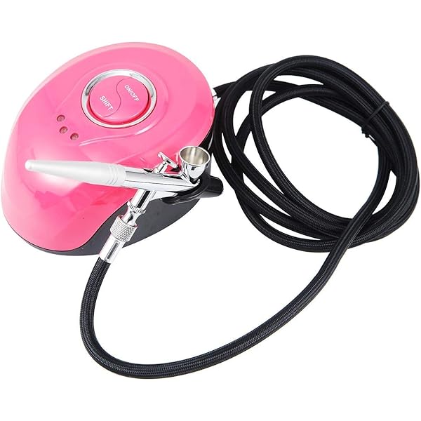 Aerografo Professionale 3 Velocità - Per Nail Art, Trucco, Cake Design E Tatuaggio, Kit Completo Pronto All'Uso - Foto 13