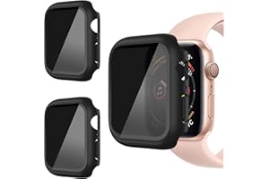 Twarde etui z poliwęglanu do Apple Watch Series 9/8/7 41 mm, AOKUTDA 30°, antyszpiegowskie, ochrona ekranu ze szkła hartowanego, ultracienkie, pełne pokrycie, do akcesoriów Apple Watch, 3 szt.,